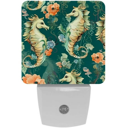 

Sea horse LED Square Night Lights - Stylish and Convenient Illumination for Any Space - Pack of 2
