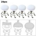 thumbnail image 4 of White Stretch Spandex Bar Stool Seat Covers - Snug Fit, Premium Fabric,, 4 of 8