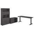 thumbnail image 1 of Pemberly Row 72W Adjustable Desk with Storage in Storm Gray - Engineered Wood, 1 of 7