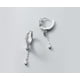 thumbnail image 3 of Pendientes de aro con circonita cúbica en plata de ley 925 para mujeres y niñas., 3 of 6