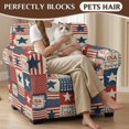thumbnail image 4 of Psesaysky 2 Piece Chair Covers for Living Room, Vintage USA Patriotic Motifs Individual Cushion Covers Anti-Dust Armchair Slipcover for Pet, 4 of 8