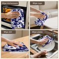 thumbnail image 5 of 2 Pcs Pioneer Flower Floral Print Pattern Kitchen Towels, Funny Microfiber Dish Towel Set, 18" X 26" Tea Towels, 5 of 6