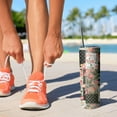 thumbnail image 2 of 20oz Pioneer Flower Skinny Tumblers Stainless Steel Tumbler with Lid and Straw,Vacuum Insulated Double Wall Travel Tumbler Cups with Cleaning Brush for Coffee,Tea, 2 of 6