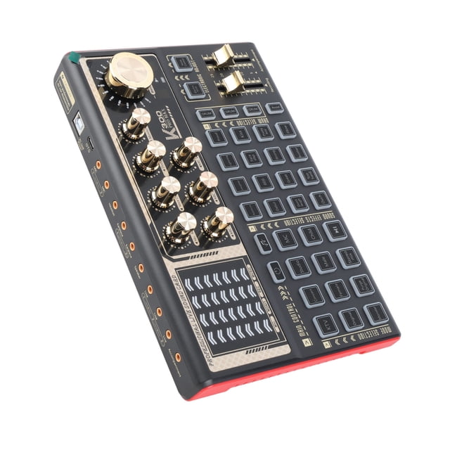 Live Sound Card, Portable Sound Processing Function Multifunction Sound Mixer Professional for Accompaniment