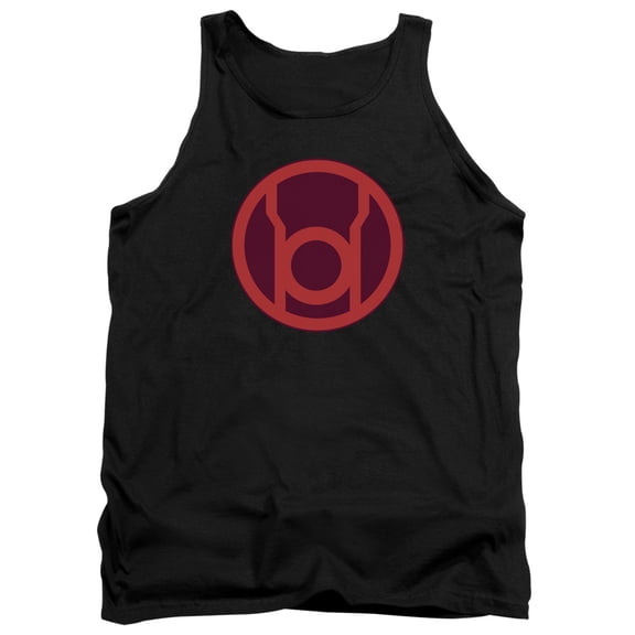 Green Lantern Red Symbol Adult Tank Top Black