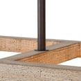 thumbnail image 6 of LNC 8-Light Farmhouse Distressed Grayish Wood and Rustic Bronze Linear Chandelier, 6 of 12
