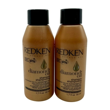 Redken Diamond Oil Shampoo Dull & Damaged Hair 1.7 oz Set of 2