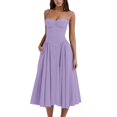 thumbnail image 3 of Women'S 2025 Summer Dress Spaghetti Strap Boho Fit Slim Fit Beach Sundress XL, 3 of 6