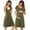 Army Green, variant on 3 in 1 Labor/Delivery/Hospital Gown Nursing Dress Maternity Nightgown Sleepwear for Breastfeeding with Button