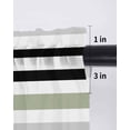 thumbnail image 6 of Sage Green Black Stripe Curtains 45 Inch Length,Sheer Curtains for Bedroom Living Room Window Modern Abstract Coarse Striped Rod Pocket Drapes Kitchen Curtains Small Half Window 42"x45" 2 Panels, 6 of 6