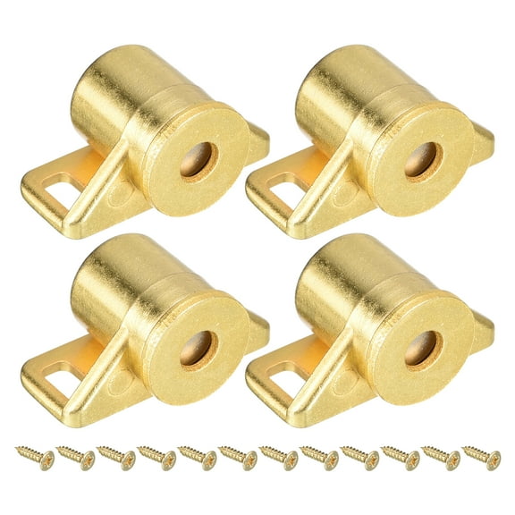 Uxcell 4 Set Zinc Alloy Magnetic Cabinet Door Catch for Kitchen Cupboard Closet, Gold