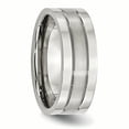 thumbnail image 4 of Stainless Steel Grooved 8mm Satin and Polished Band Size 11, 4 of 6