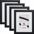thumbnail image 2 of Craig Frames Contemporary, 13 x 19 Inch Black Picture Frame Matted to Display a 9 x 13 Inch Photo, Set of 4, 2 of 4