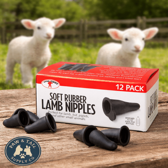 Little Giant Lamb Nursing Bottle Screw On Nipples 12-Pack