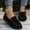 #320-Black, variant on Wowcloth Women's Fashion Casual Winter Solid Color Driving Shoes – Comfortable Faux Fur Lined Slip-On with Round Toe Design for Daily Casual Wear