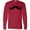 Red, variant on Inktastic Mustache Long Sleeve T-Shirt