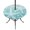 Blue White Gray3, variant on Round Outdoor Tablecloth with Umbrella Hole and Zipper, Gray Blue Starfish Tablecloth with Elastic Waterproof, Summer Coastal Nautical Ocean Classic Patio Table Covers for 36" - 44" Pool Tables