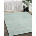 thumbnail image 3 of Ahgly Company Machine Washable Indoor Rectangle Contemporary Light Steel Blue Area Rugs, 8' x 12', 3 of 7