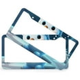 thumbnail image 2 of License Plate Frame Snowman In Blue Hat Personalized License Plate Frame 2 Pcs Set Christmas Aluminum Metal License Plate Cover for Men/Women, 2 of 6