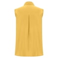 thumbnail image 6 of Tank Tops for Women Elegant Sleeveless Button Front Solid Tailored Collar Beach Vacation Clothes for Women,Yellow,5XL, 6 of 7