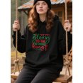thumbnail image 2 of Frosty Christmas Hoodie for Men Women, Holiday Pullover Hooded Sweatshirt, Cozy Cotton Poly Blend, Festive Winter Outfit, 2 of 5