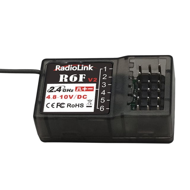 Milaget 2.4GHz 6CH FHSS R6F Receiver 3V-12V Compatible with V2/RC4GS V2/RC6GS RC4GS RC4G