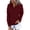 Wine, variant on XMMSWDLA Women's Drop Shoulder Pullover Long Sleeve Crewneck Drawstring Hem Cropped Sweatshirt Hoodies Women Hoodies Women Green 2XL