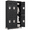 Black, variant on IKIMI 72" Metal Locker for Employees, 6 Doors Storage Cabinet Locker with Vented Compartments and Hooks for Gym, Garage, Living Room, Office, School, Gray