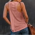 thumbnail image 5 of MIASHUI Women's V-Neck Racerback Sleeveless Summer Casual Tank Top Comfortable Fashion Tee Shirt Pink,L, 5 of 9