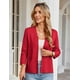 thumbnail image 5 of Jersey Blazer GRACE KARIN de punto ligero para mujer, color rojo S, 5 of 6