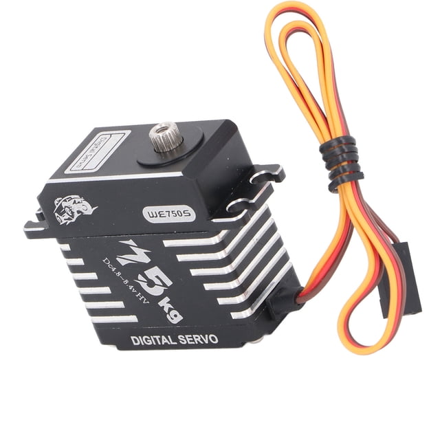 Servo Digital Sin Escobillas, Servo De Engranaje RC Ángulo De Control De 180 Grados 75 Kg Acero Inoxidable Y aleación De Aluminio Con Brazo Servo 25T Para Coche RC 1/10 1/8 1/5
