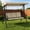 Beige, variant on TEQIN 3-Seat Patio Swing Chair,Outdoor Canopy Porch,Yard Swing With Canopy Converting Canopy Swing Glider,Hanging Glider Lounge Chair For Patio, Garden, Yard, Porch