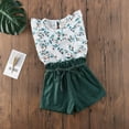 thumbnail image 5 of Kiapeise Toddler Girls Ruffle Sleeveless Print Tops +Elastic Waist Shorts, 5 of 8
