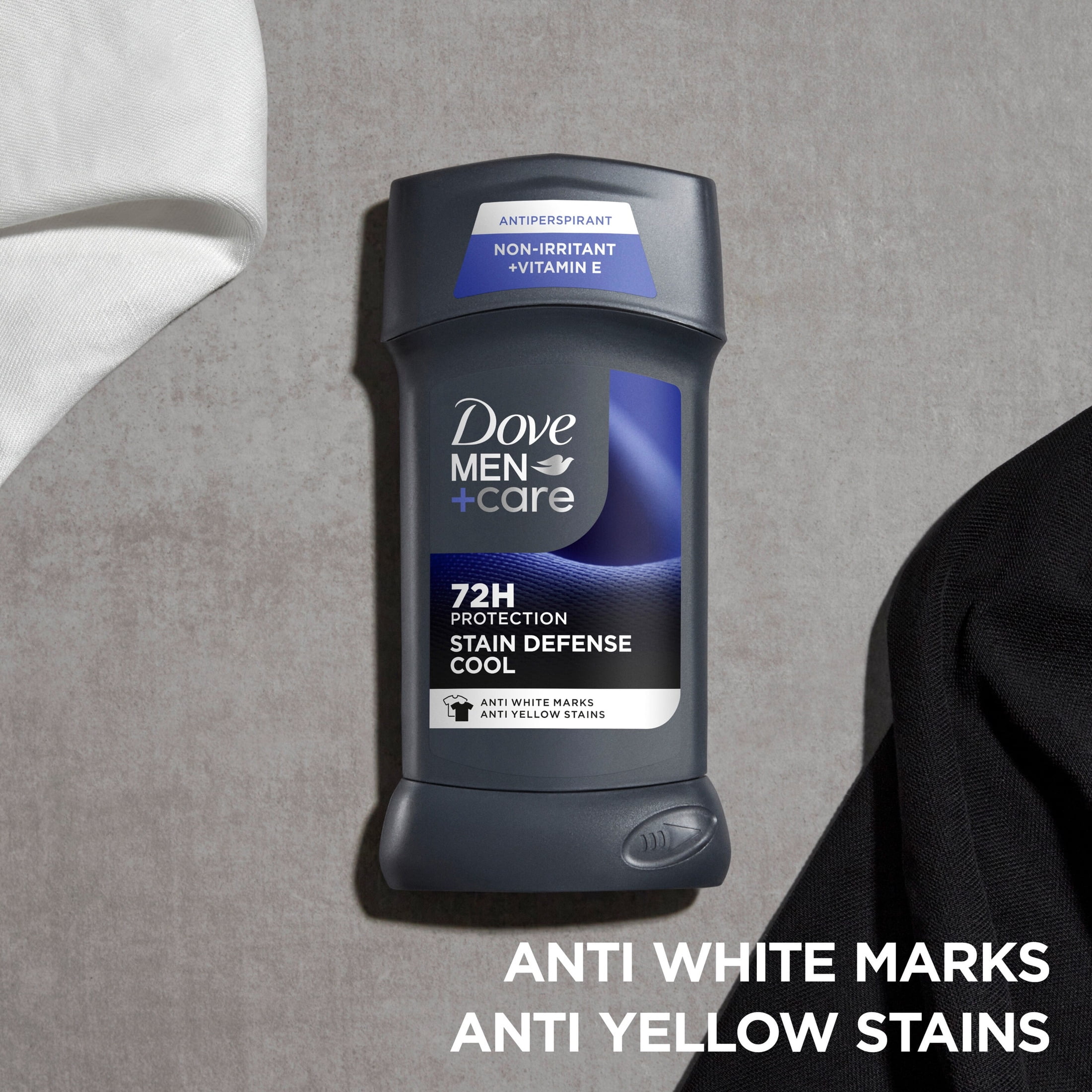 Dove Men+Care Antiperspirant Deodorant Stick For Men, Stain Defense Cool, Anti-White Marks & Anti-Yellow Stains Protection With 72-hour Sweat And Odor Protection, 2.6 oz