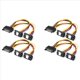 thumbnail image 1 of Cable de Alimentación , Paquete de 4 Cables de 15 Pines Macho de 8 Pulgadas una 2XSATA Cable Divisor de Alimentación Hembra en Ángulo Descendente de 15 Pines, 1 of 5