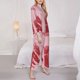thumbnail image 3 of Fotbe Striped Meat Conjunto de Pijama de Manga Larga para Mujer con Estampado, Ropa de Dormir de 2 Piezas, Conjunto de Casa Suave y Cómodo con Bolsillos-Medium, 3 of 7