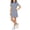 Blue, variant on Striped Polos Dresses Girls Straight Loose Casual School Dress Short Sleeve Shift Preppy Clothes Pink, Size 3 Y