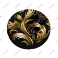 thumbnail image 5 of Golden Antique Floral Pattern Polyester Universal Spare Wheel Tire Cover Wheel Covers for Trailer RV SUV Truck Camper, 5 of 5