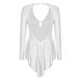 thumbnail image 3 of YONGHS Justaucorps de Danse Jazz Latin à Franges et Strass pour Femmes Ivoire L, 3 of 7