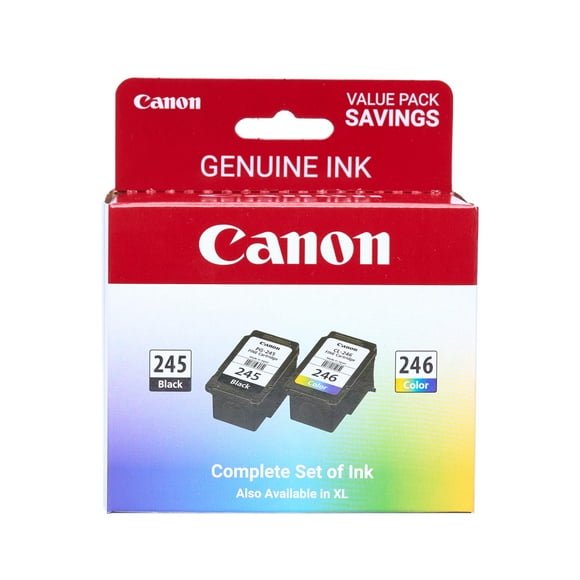 Canon PG-245 / CL-246 Genuine Ink Value Pack (2 Cartridges), Compatible with iP2820, MG2420/2924/2920/3020/2522/2525, MX492, TS3120/302/302a/202/202a