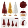 thumbnail image 4 of Lightwish Mini Christmas Trees Christmas Decorations Set, Árboles de Navidad con Cepillo de Botella y Base de Madera para Exhibición de Manualidades de Aldea de Navidad Decoración de Mesa Del Hogar, 4 of 10