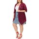 thumbnail image 2 of Plus Size Draped Shawls for Women Lightweight Open Front Lace Cardigans Burgundy 1X, 2 of 4