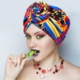 thumbnail image 5 of African Head Wrap Headbands for Women Turbans Hair Wraps Pre-Tied Pattern Bonnet Turban Knot Beanie Cover Hat 3 Pcs, 5 of 6