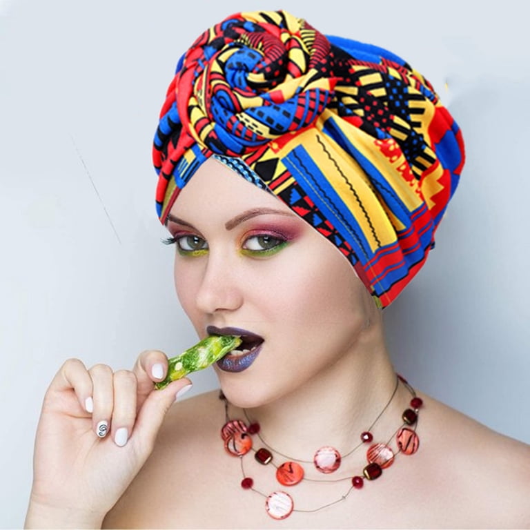 African Turbans Head Wraps Jersey 4-Piece Solid Color Headbands for Women Rosemade 17 Solid Colors Women Head Wrap Hair Scarf Turban  main image 4