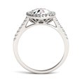thumbnail image 4 of Charles & Colvard 14K White Gold Moissanite 10x7mm Pear Engagement Ring-Size 5 2.58cttw DEW, 4 of 5