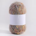 thumbnail image 1 of Zhuge Rollo de 50 g de hilos de mohair con puntos de colores, hilo suave para tejer a mano, crochet, para bufandas, chales y manualidades, color caqui, 1 of 4