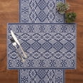 thumbnail image 3 of Scandinavian Jacquard Blue Single Cotton Reversible Machine Washable Placemat, 3 of 4