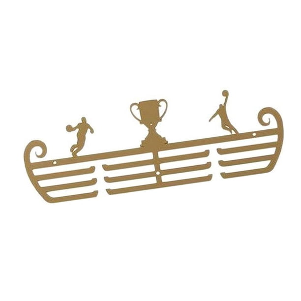 Colgador de medallas, organizador de medallas, estante de almacenamiento de metal para montaje en pared, soporte de exhibición de medallas para baloncesto