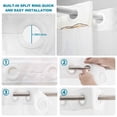 thumbnail image 3 of No Hook Shower Curtain with Built-in Rings - Vintage Boho Tribal Washable Waterproof Fabric Bathroom Curtains for Hotel,Rentals, 66 X 72 Inch Long , Elephants Ivory Chocolate Brown, 3 of 9