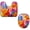Multicolor 2, variant on PhooArto Toilet Lid Cover and U-Shaped Toilet Floor Mat Set of 2 Pieces, Maple Leaves Colorful Pattern Toilet Mat Set, Machine Washable Seat Covers Non-Slip Absorbent Rugs